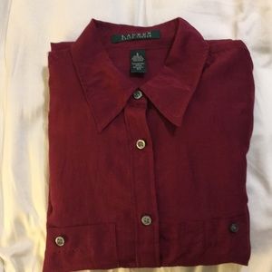 Cotton/ silk blend Ralph Lauren dress shirt size S